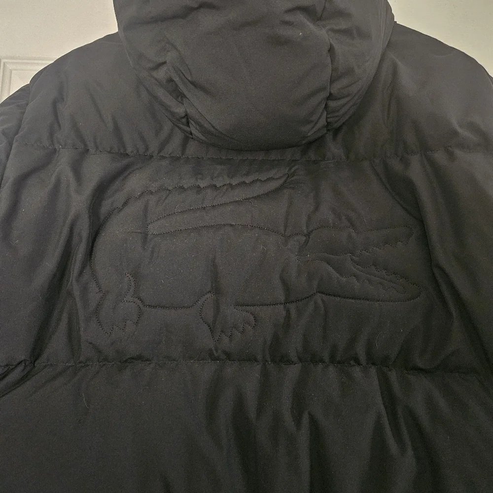 Lacoste Black Down Winter Hooded Puffer Jacket - Picture 8 of 12